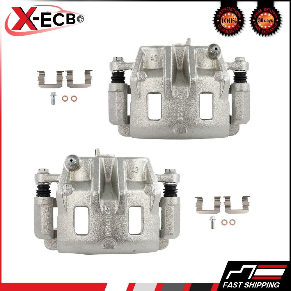 Front Pair Brake Calipers w/ Bracket For Hyundai Santa Fe 2001 - 2004 2005 2006