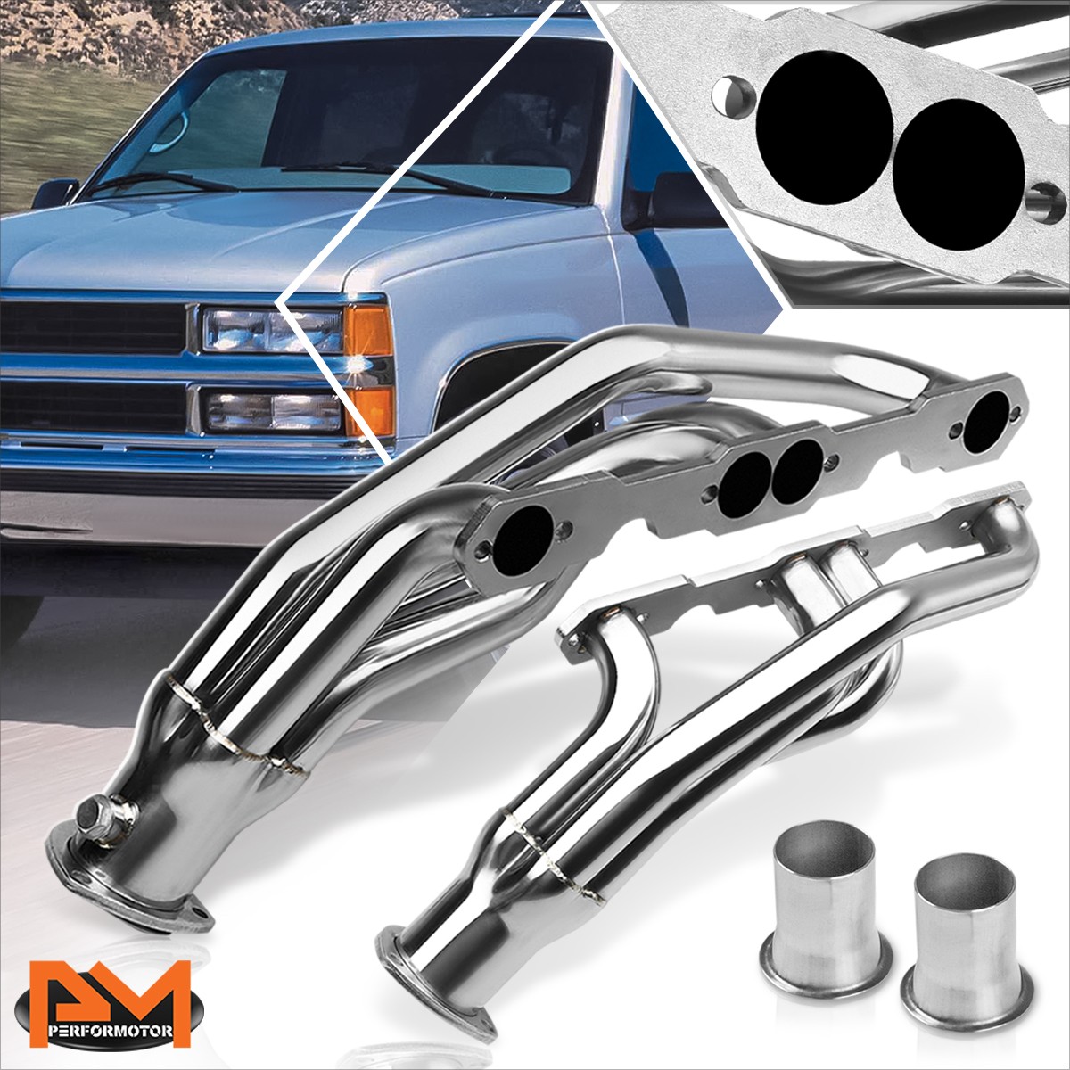 For 88-97 Chevy/GMC C/K 5.0/5.7 V8 Pickup Stainless Performance Exhaust Header For 88-97 Chevy/GMC C/K 5.0/5.7 V8 Pickup Stainless Performance Exhaust Header