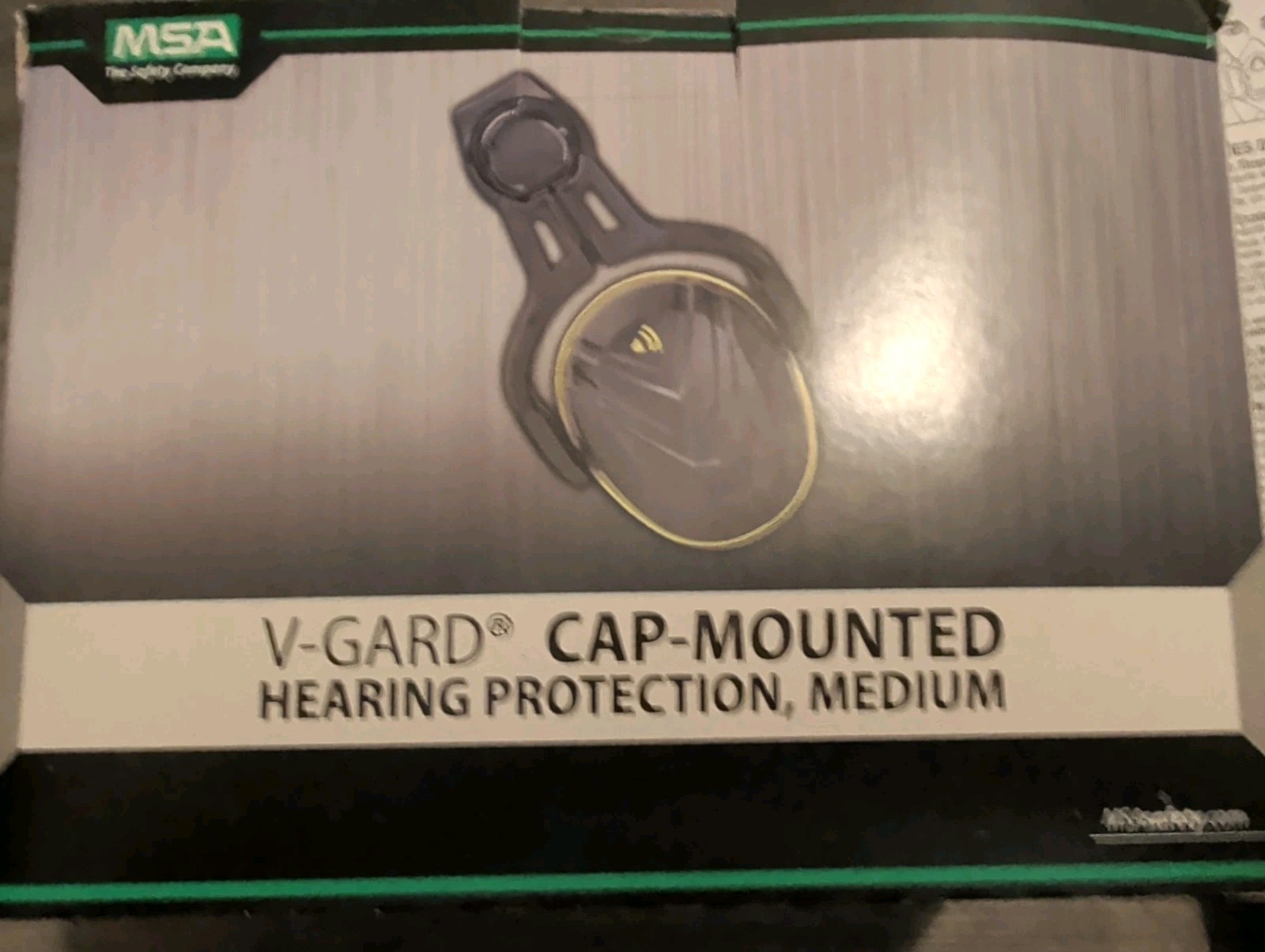 MSA V-GARD 10190357 Helmet Mounted Earmuff Cap-Mounted Hearing Protection Medium