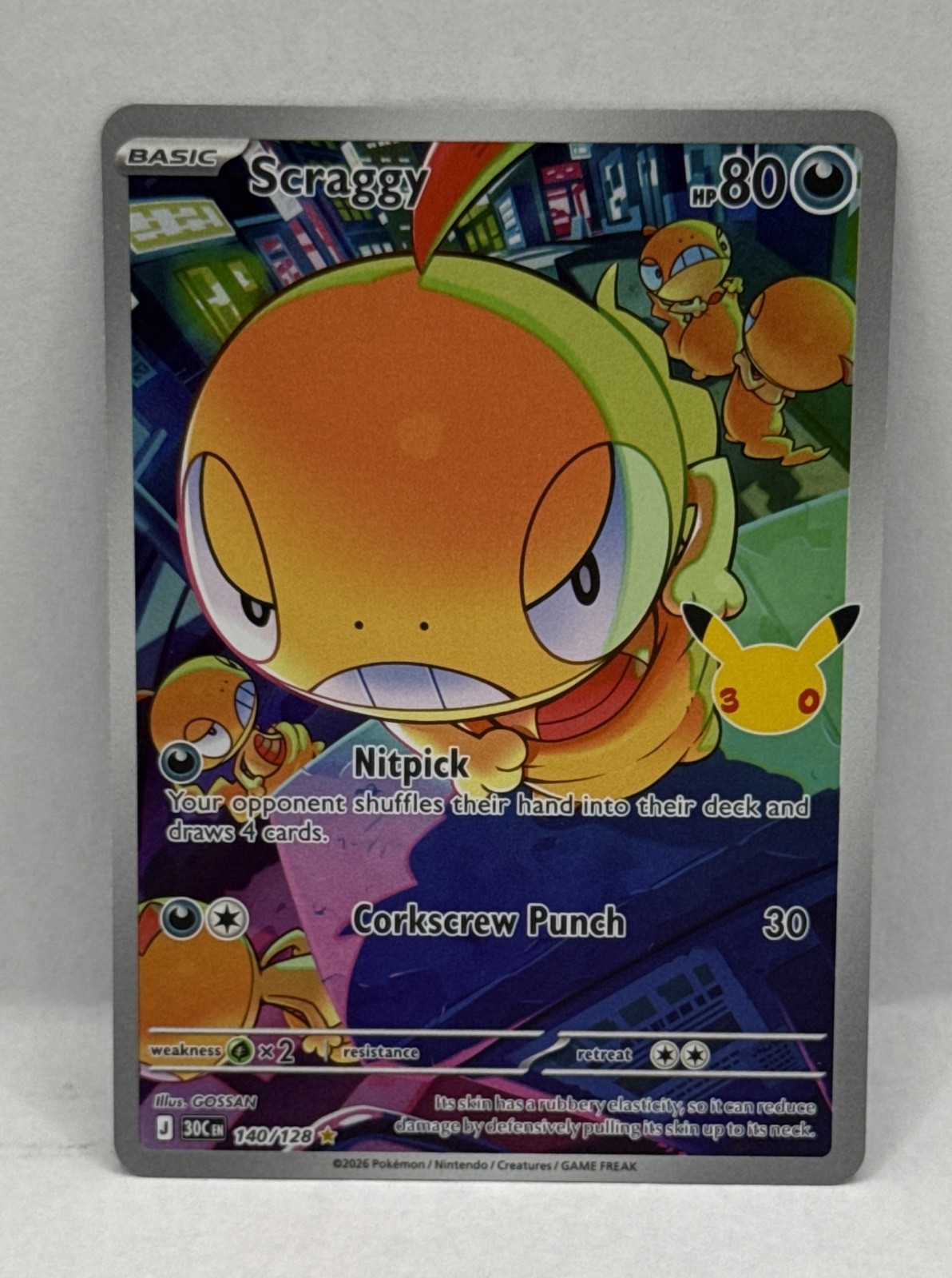 Scraggy 140/128 Me: 30th Celebration Holo Scraggy 140/128 Me: 30th Celebration Holo