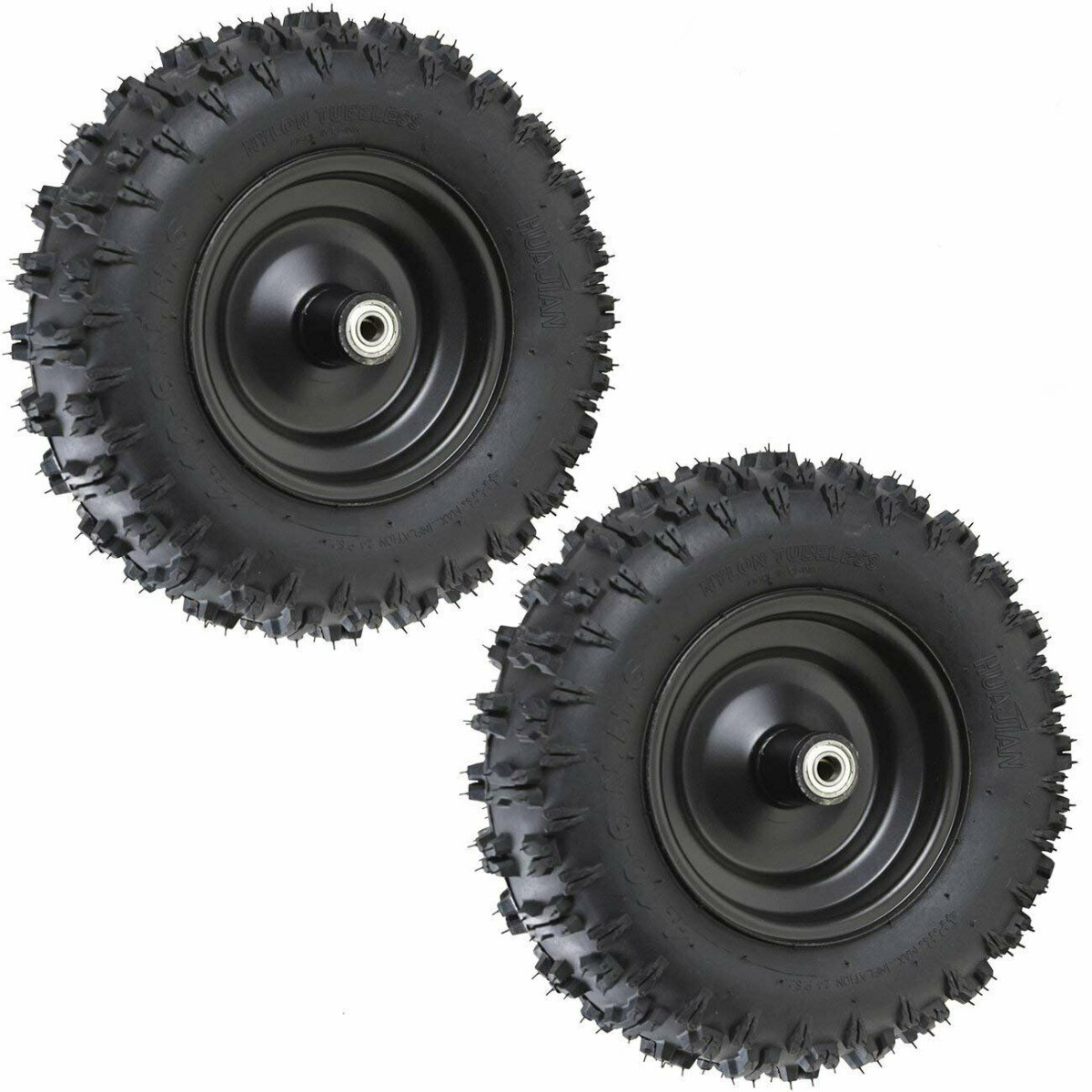 Pair 4.10-6 Tire Rim Wheel Assembly Snow Blower Thrower ATV Go Kart 410-6 4.10x6
