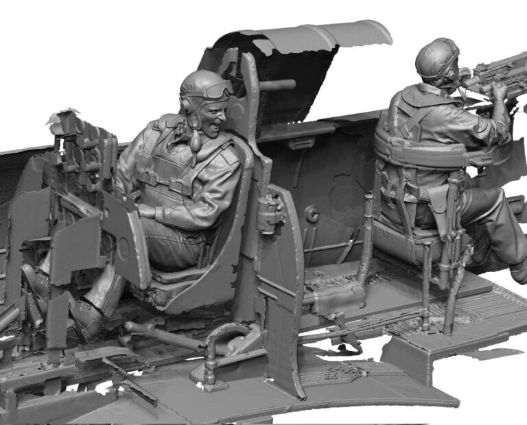 1/48 Legend Production WW2 US Navy Pilot & Rear Gunner (Engaged) Set 2 #LF4828