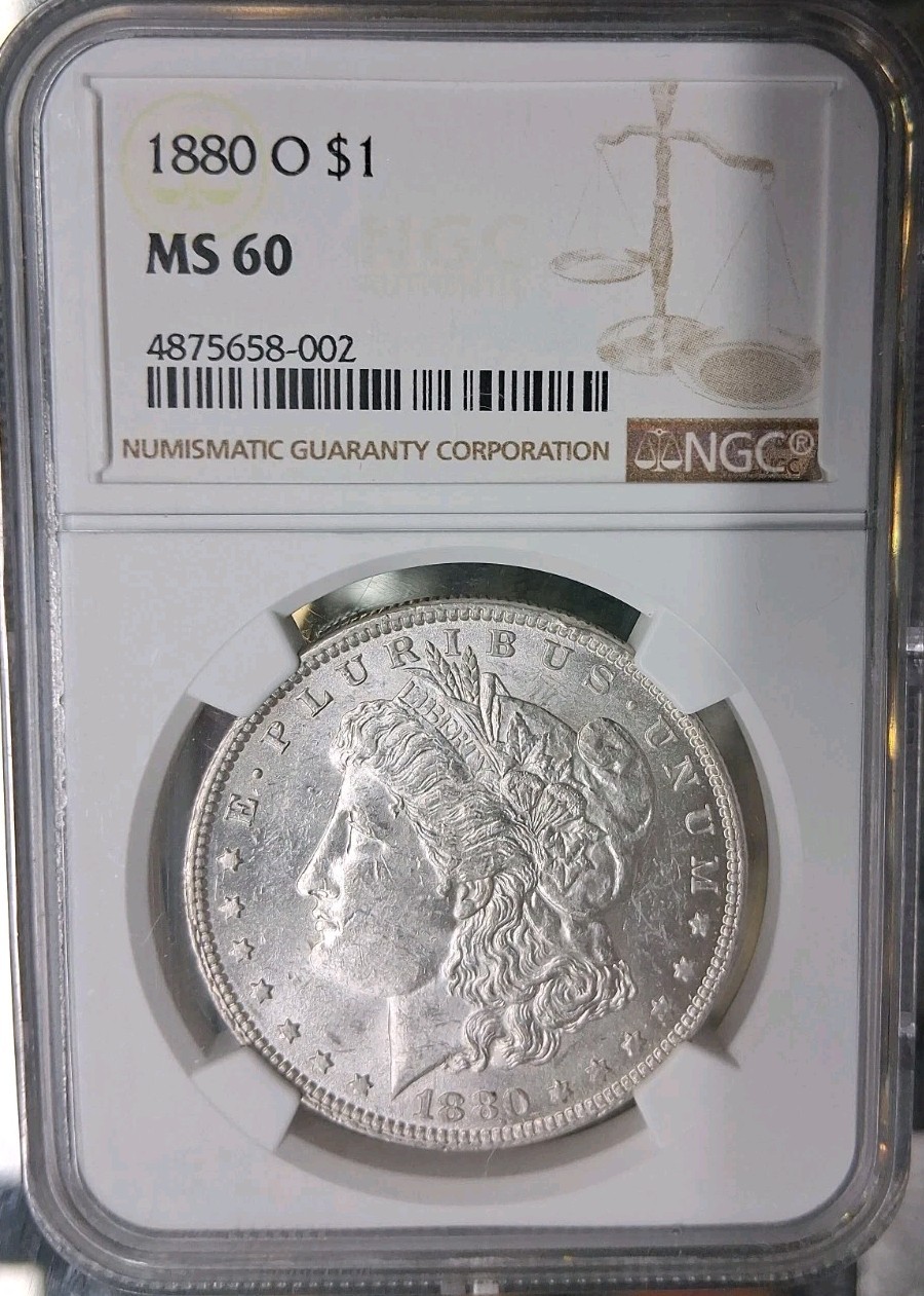 1880-O - Morgan Silver Dollar - NGC MS 60 (79M8) 1880-O - Morgan Silver Dollar - NGC MS 60 (79M8)