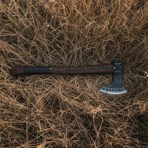 Viking Axe, Carbon Steel Viking Axe, Hand Forged Custom Made Camping Axe