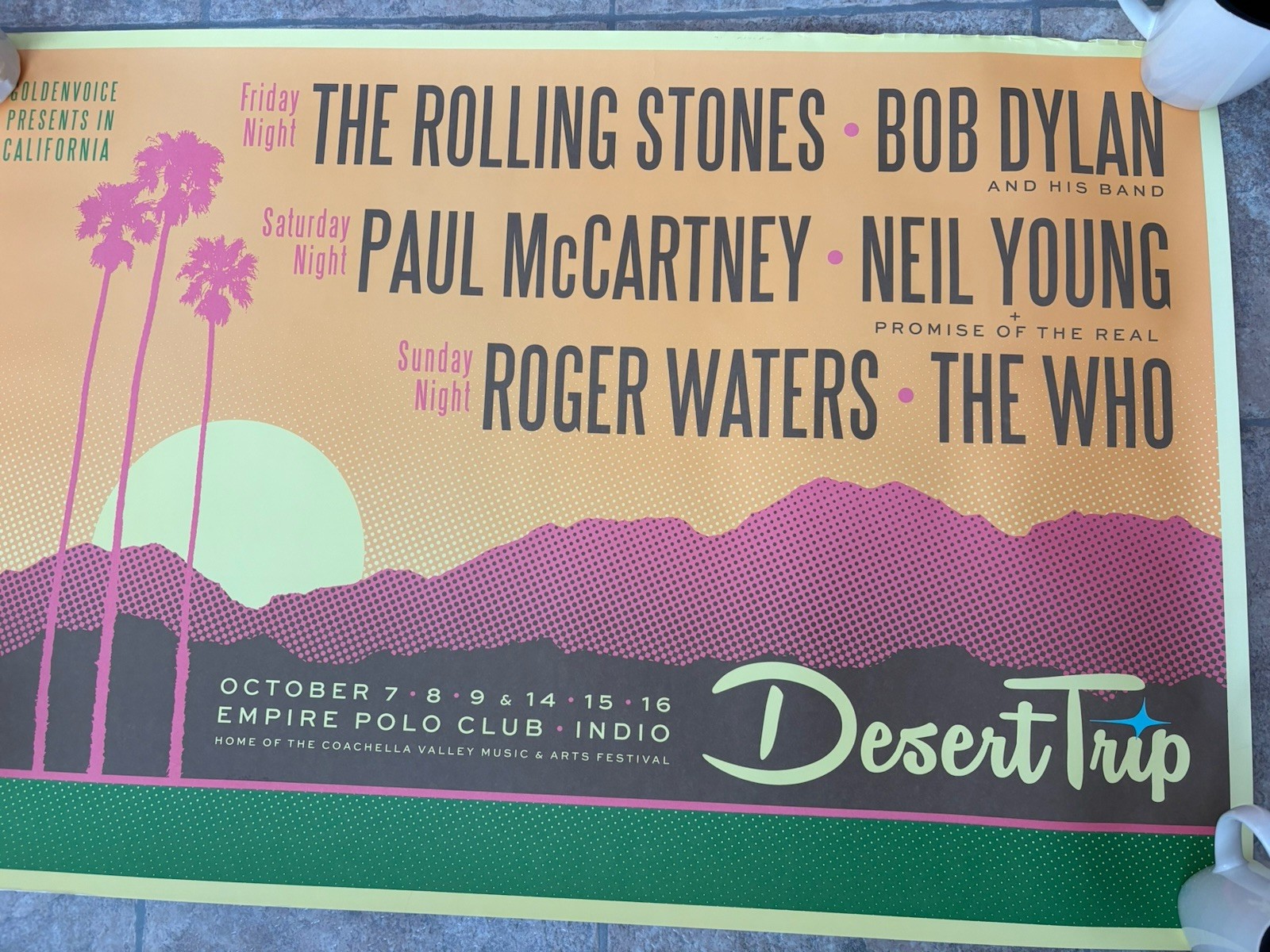 Desert Trip 2016 Poster Rolling Stones Bob Dylan Neil Young Paul McCartney Desert Trip 2016 Poster Rolling Stones Bob Dylan Neil Young Paul McCartney