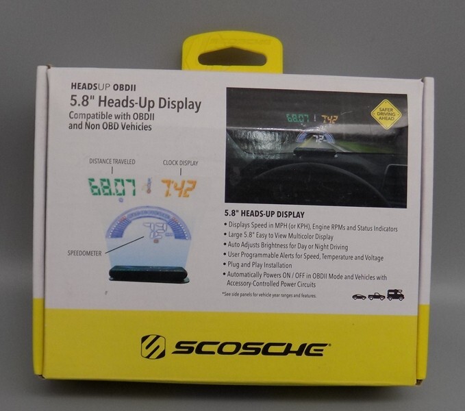 New Scosche Heads Up Display For OBDII Vehicles HUD58OGC Open Box Complete