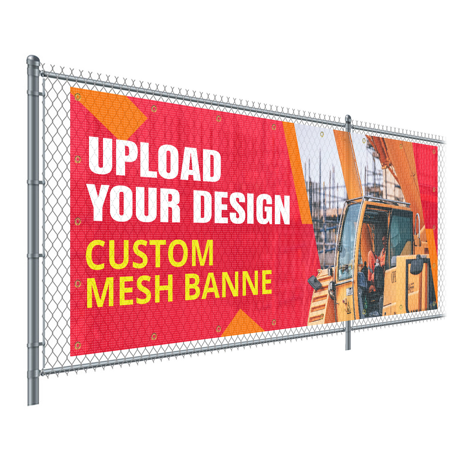 ANLEY Custom Mesh Banner Personalized Fence Banner Vinyl Sign Advertising Event