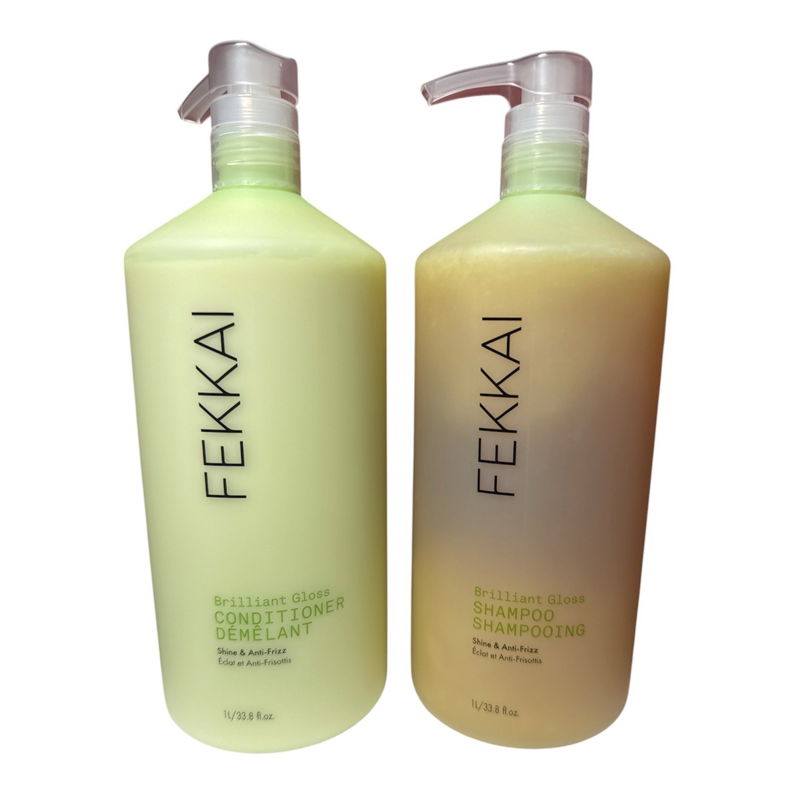 Fekkai BRILLIANT GLOSS Shampoo and Conditioner Set Jumbo, 33.8 FL OZ / 1L EACH