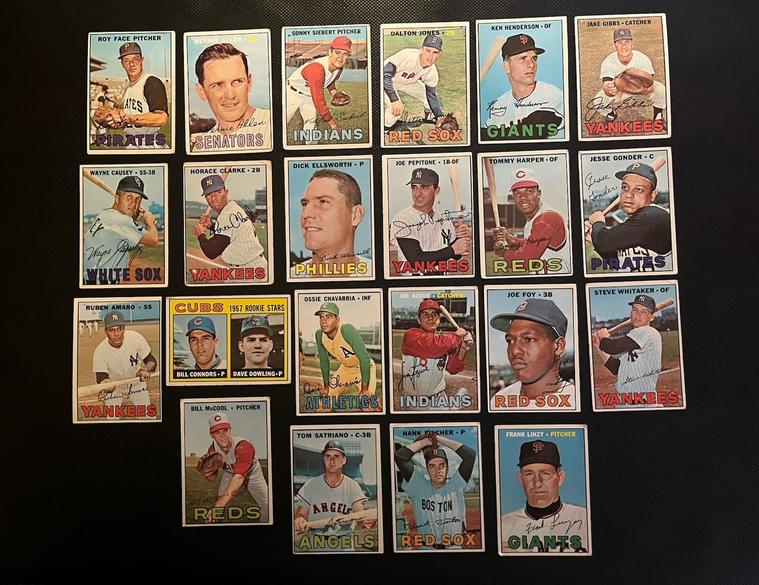 1967 Topps Baseball 22 Card Lot Vintage Joe Pepitone Amaro Causey Yankees EX-VG 1967 Topps Baseball 22 Card Lot Vintage Joe Pepitone Amaro Causey Yankees EX-VG