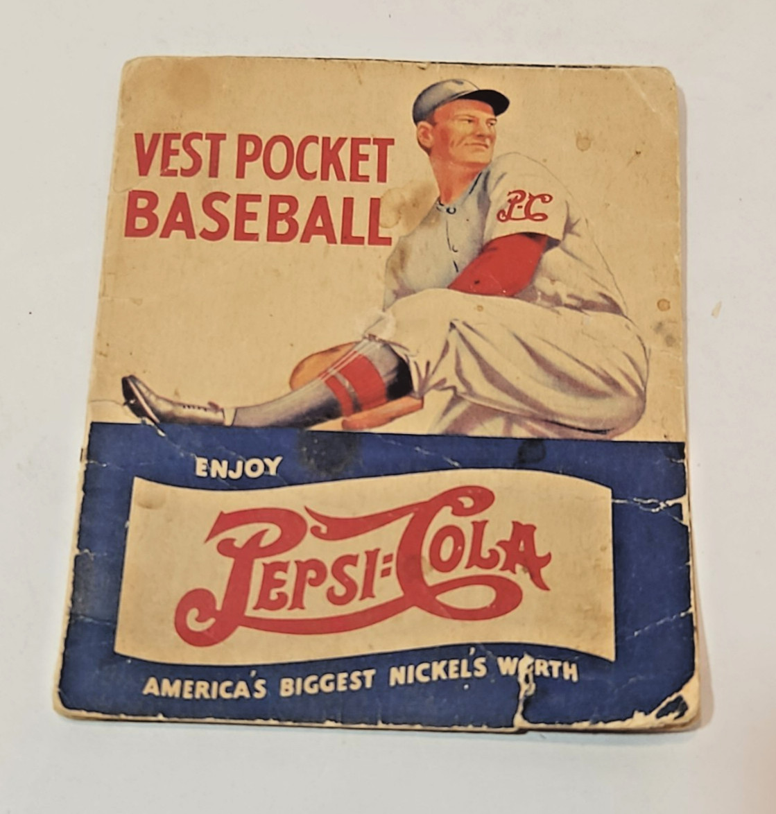 RARE Vintage 1941 Pepsi Cola Vest Pocket Baseball Book Spin Game Advertising RARE Vintage 1941 Pepsi Cola Vest Pocket Baseball Book Spin Game Advertising