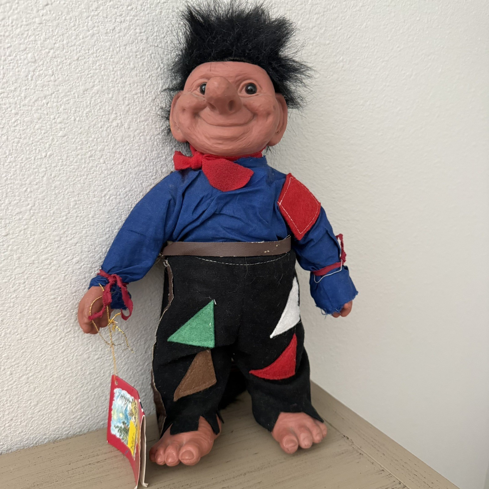 Vintage Norwegian Troll Figurine (farm troll) by TROLL-LAND with tag Vintage Norwegian Troll Figurine (farm troll) by TROLL-LAND with tag