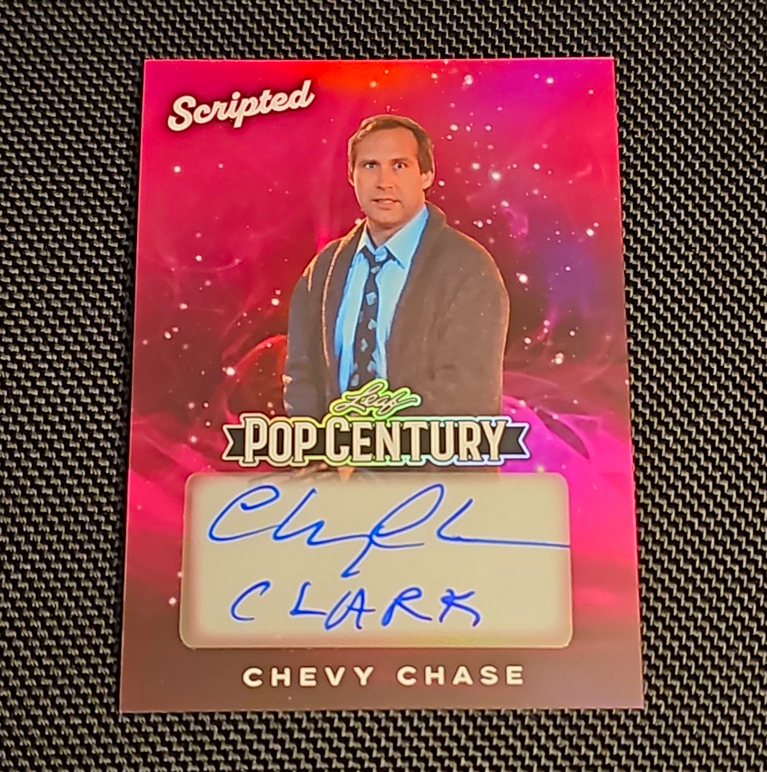 2023 Leaf Pop Century Chevy Chase Pink Prismatic Scripted Auto #d 5/6 2023 Leaf Pop Century Chevy Chase Pink Prismatic Scripted Auto #d 5/6