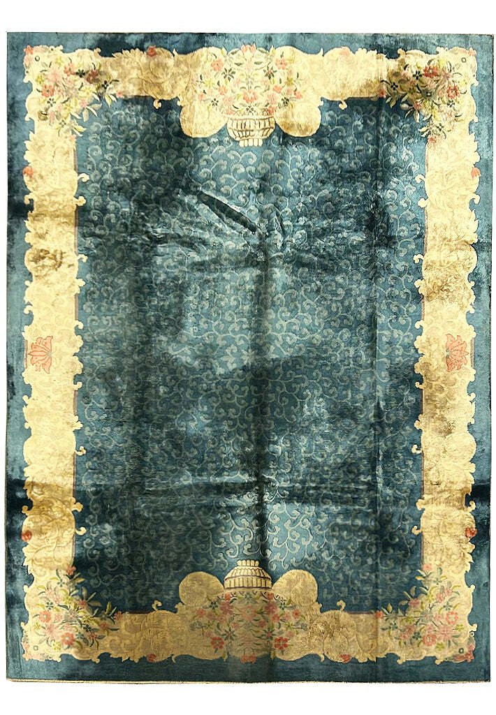 9x11 Semi Antique Chinese Peking Rug 25739B 9x11 Semi Antique Chinese Peking Rug 25739B