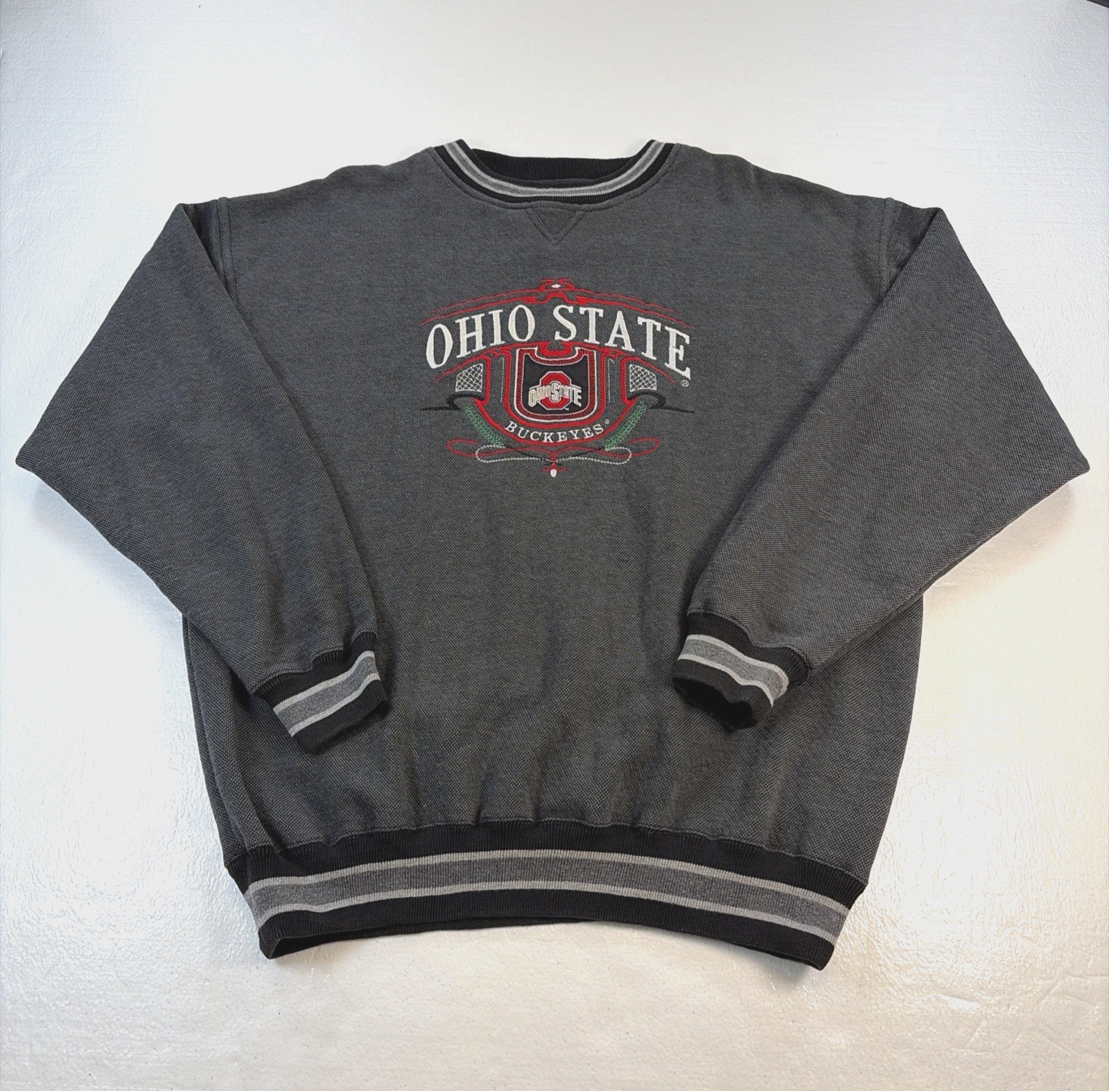 Vintage Ohio State Buckeyes Sweatshirt Men's Sz L  Midwest Embroidery 90's Y2K