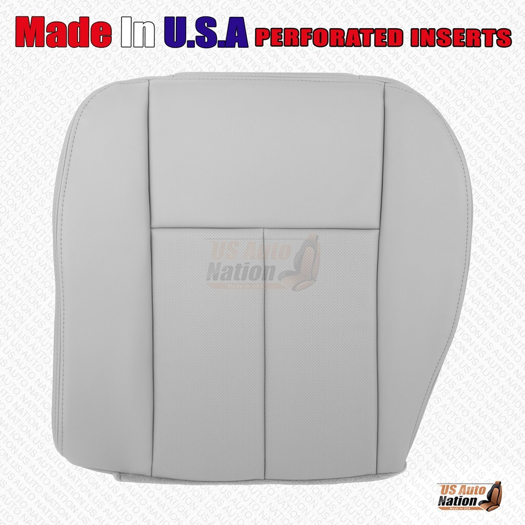 2004 2005 Buick Rainier CXL - Driver Bottom Perforated Leather Seat Cover Gray