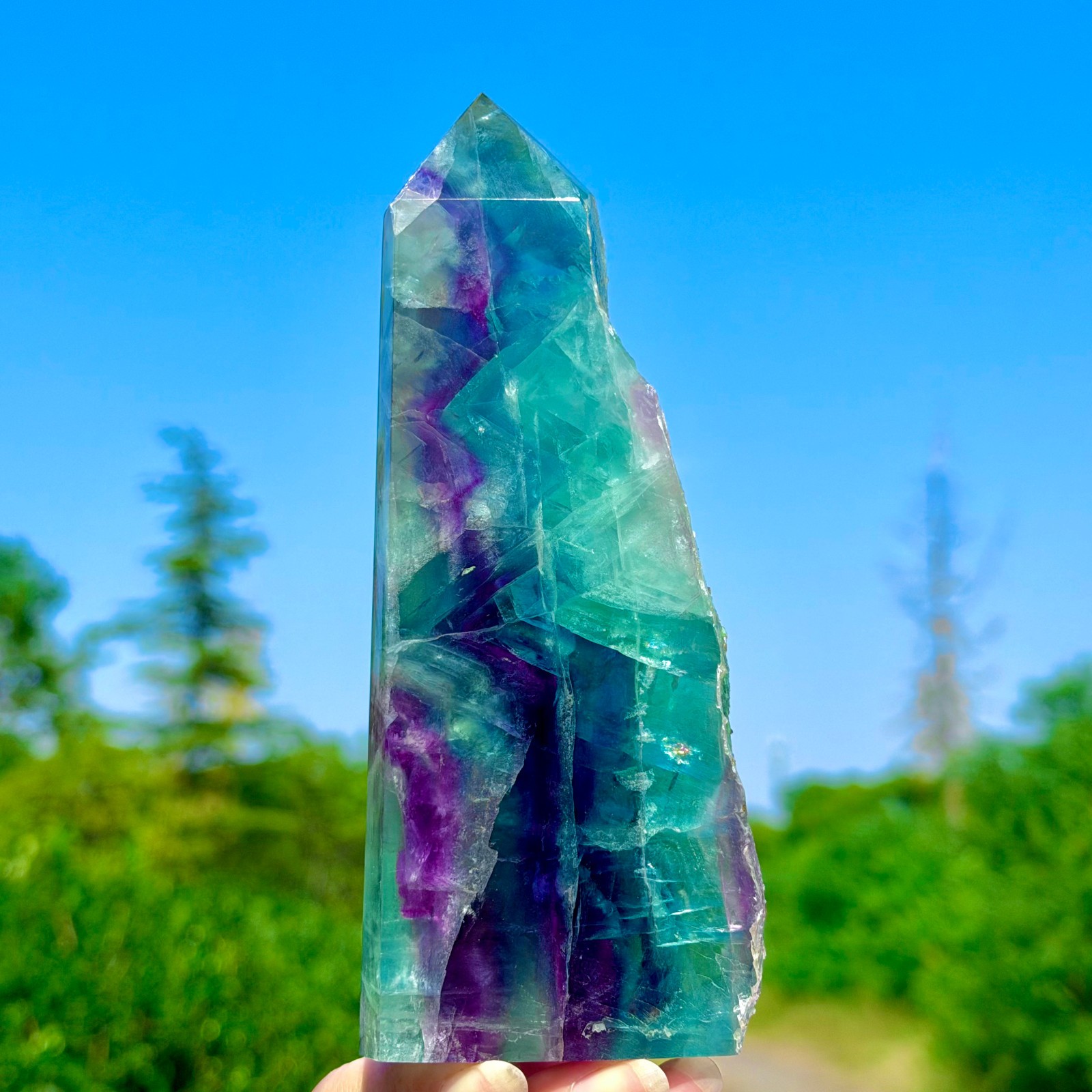 1.27LB Rare Natural Fluorite Quartz Crystal Freeform Mineral Specimen Healing