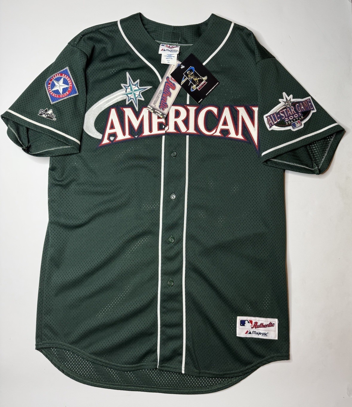 NEW VINTAGE 2001 Alex Rodriguez Texas Rangers All-Star Jersey Majestic USA Sz XL