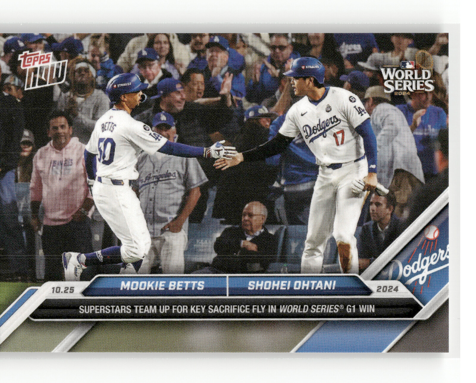 SHOHEI OHTANI / MOOKIE BETTS World Series 2024 Topps Now #865 Dodgers, PR: 9005