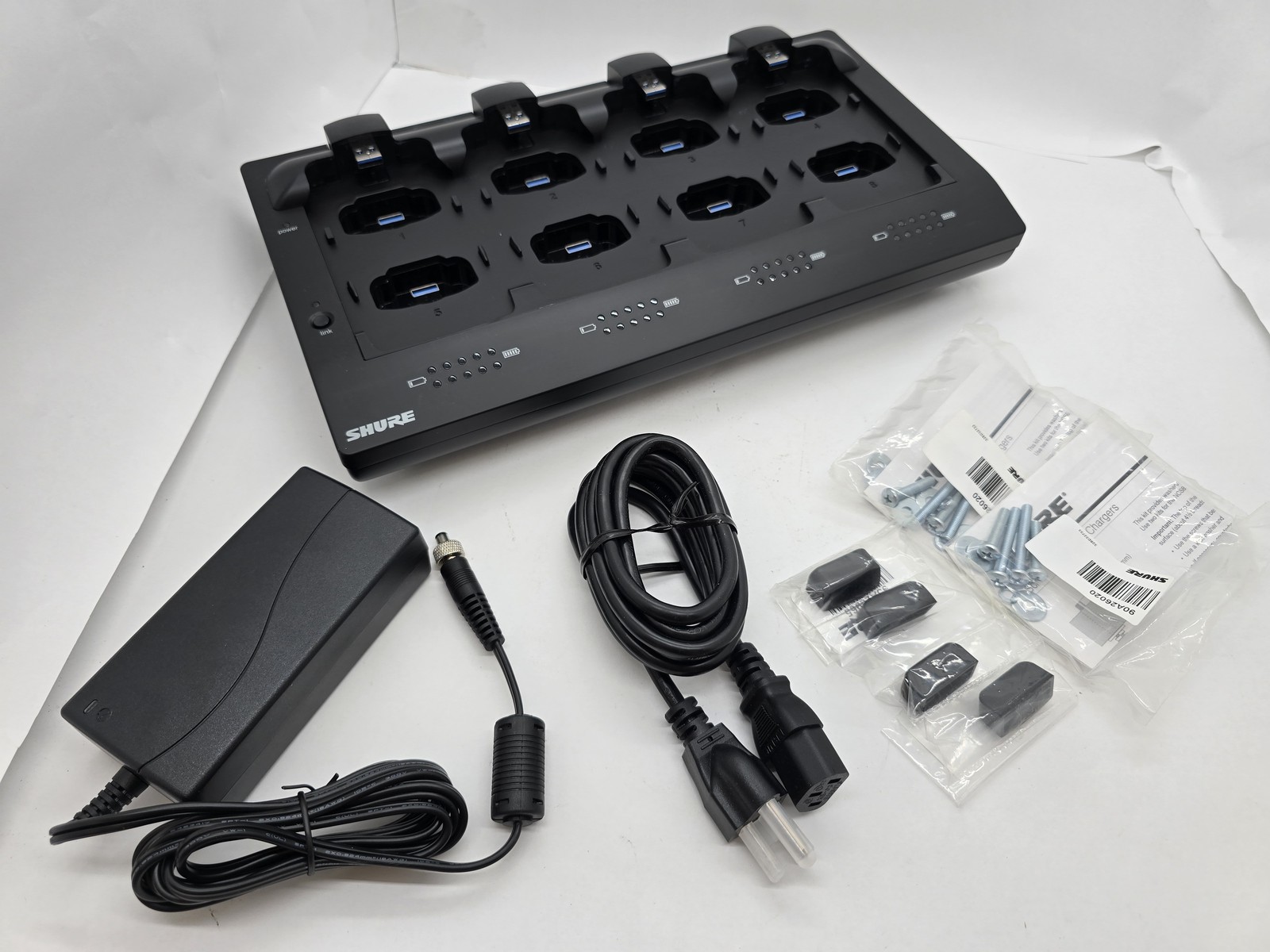 Shure MXWNCS8 8-Port Networked Charging Station Base Microphone Audio