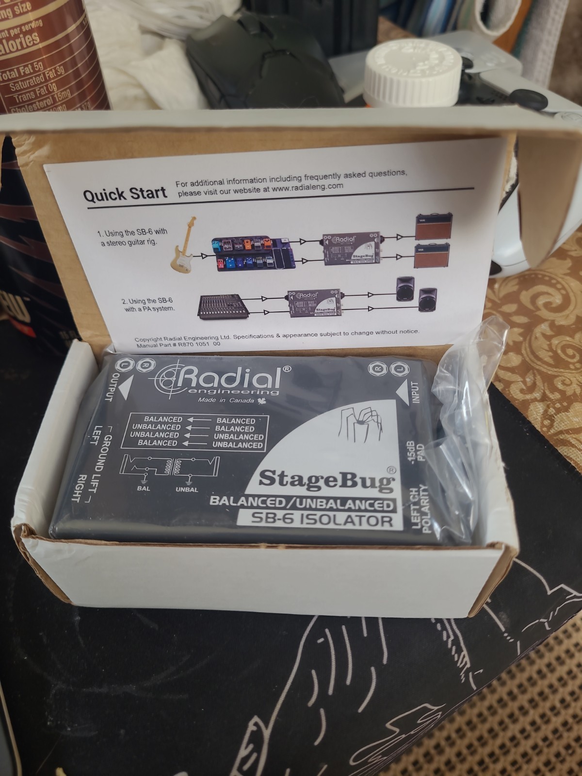 Radial Engineering StageBug SB6 Passive Stereo Line Isolator