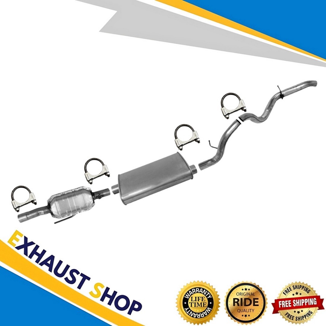 Front Catalytic converter +Muffler+Tailpipe For 1997-1999 Jeep Wrangler 2.5L New