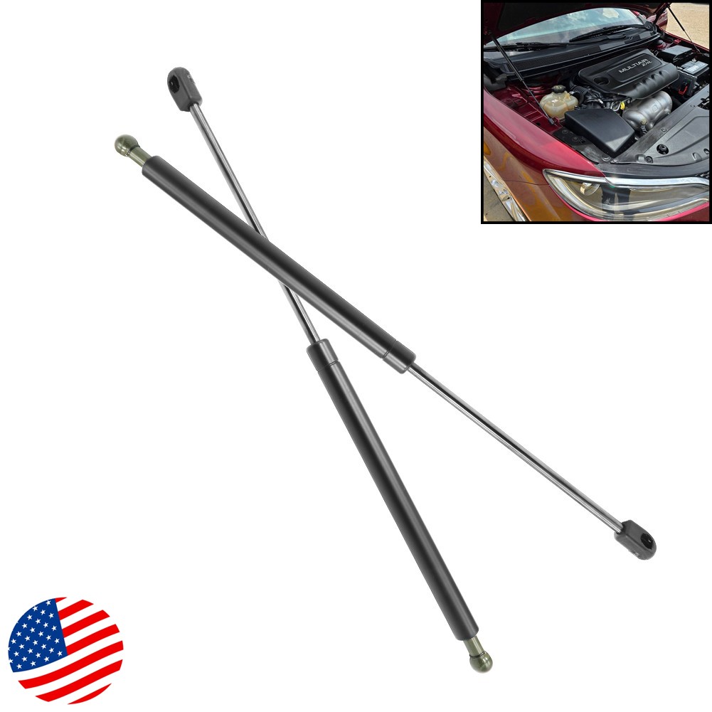 2PC Vehicle Front Hood Gas Struts Lift Support Rods For 2015-2017 Chrysler 200
