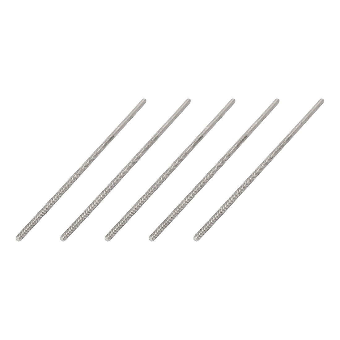 5 Pcs M5 x 190mm Fully Threaded Rod 304 Stainless Steel Bar Studs Fasteners