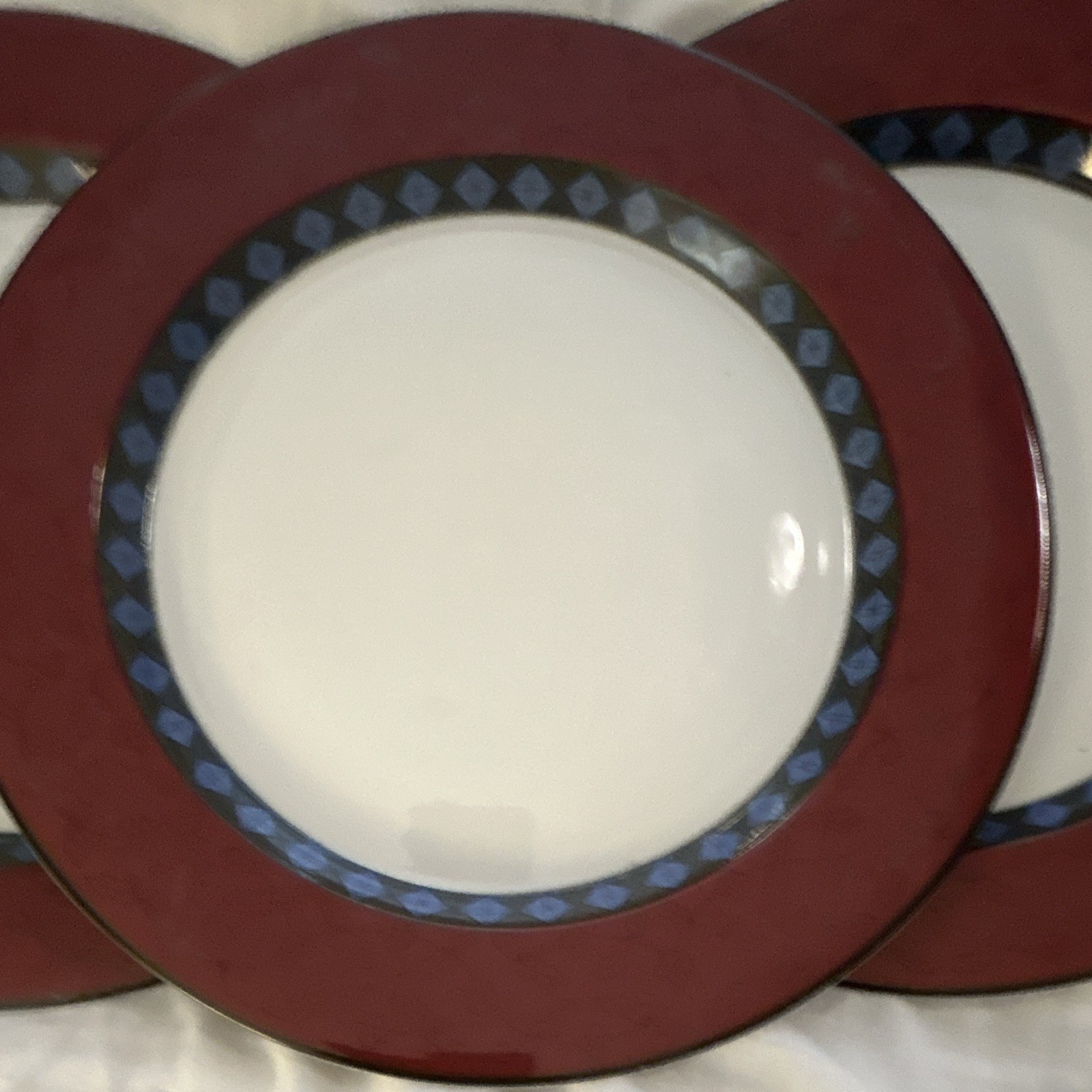 Vintage Dansk Quiltings “Ruby Flowers “ set of 4 discontinued Dinner Plates. Vintage Dansk Quiltings “Ruby Flowers “ set of 4 discontinued Dinner Plates.