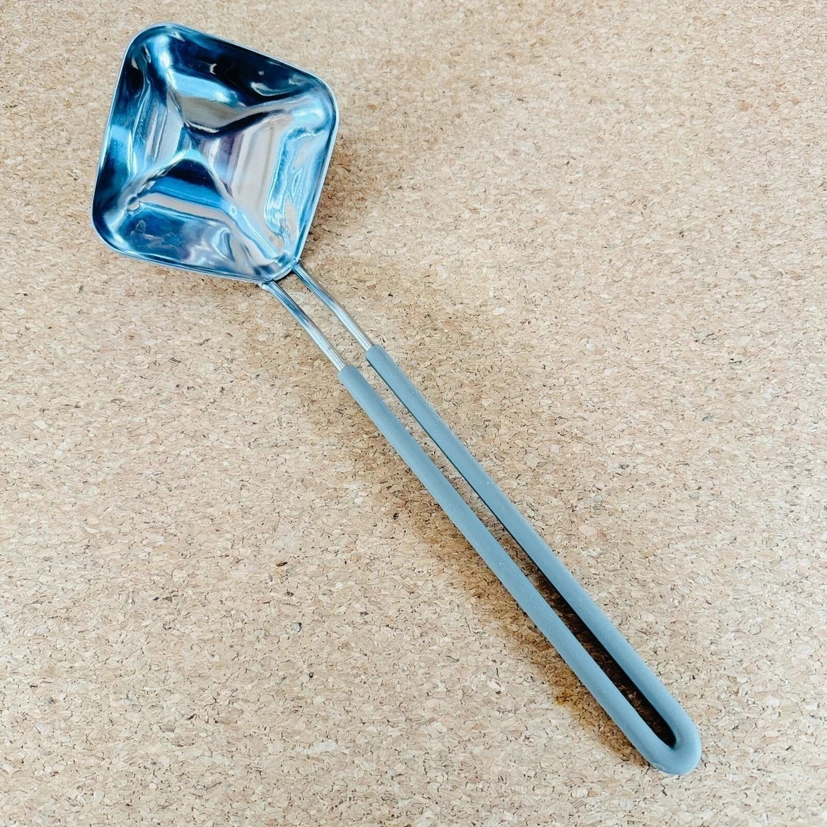 Martha Stewart Rhombus Ladle with Silicone Handle Stainless Steel