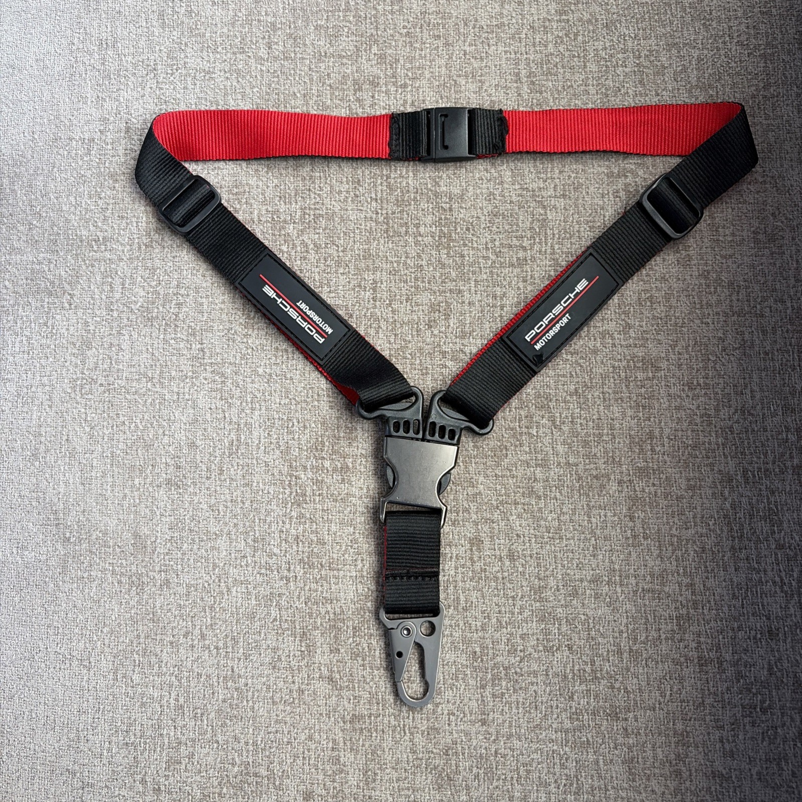 Porsche Motorsport Racing Harness Style Lanyard  Keychain Key ring