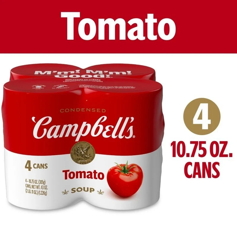 Campbell\'s Tomato Condensed Soup 10.75 Oz. Pack of 4 Campbell\'s Tomato Condensed Soup 10.75 Oz. Pack of 4