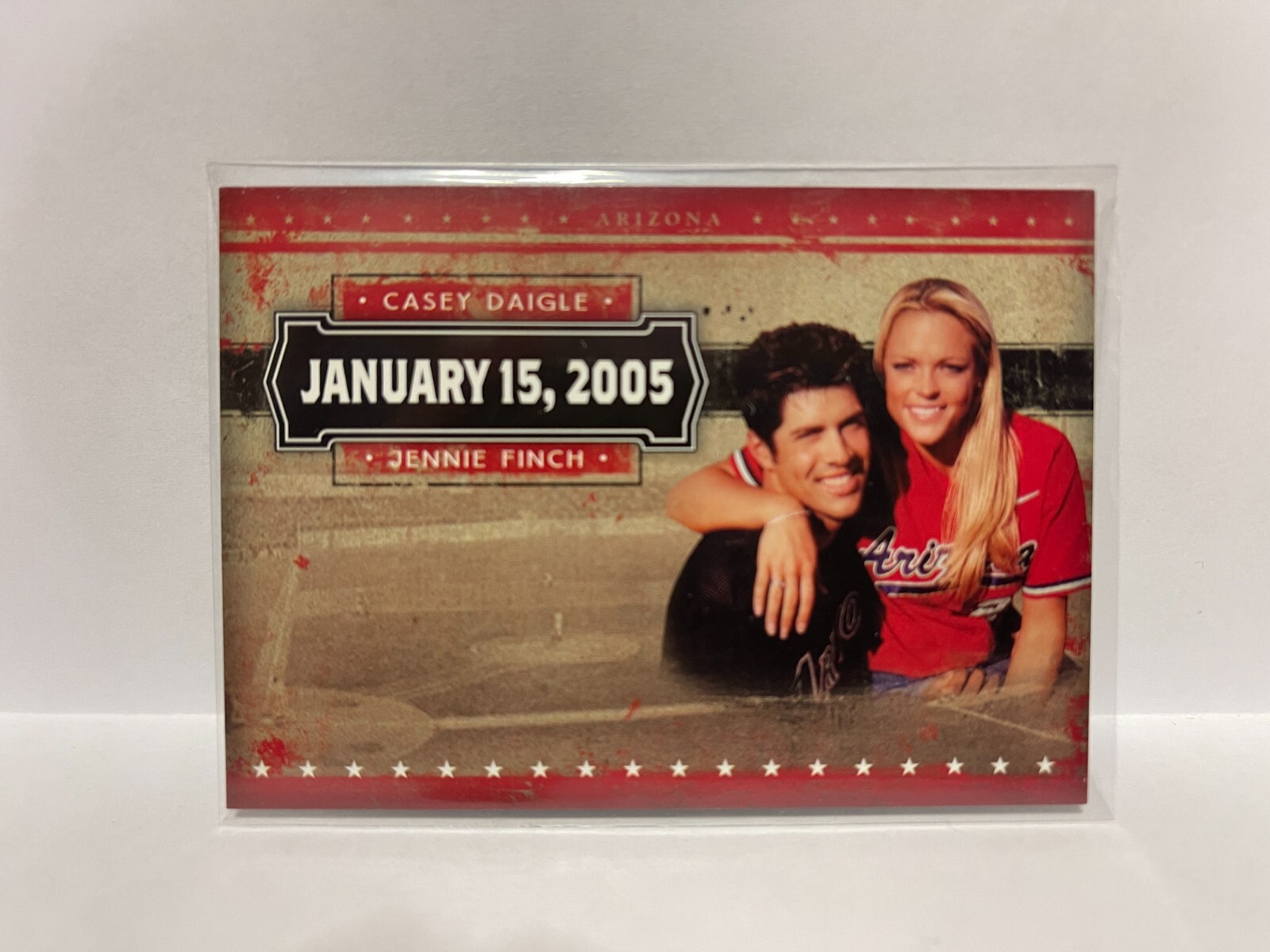 2005 Donruss Playoff - Casey Daigle + Jennie Finch  (January 15, 2005) RARE CARD
