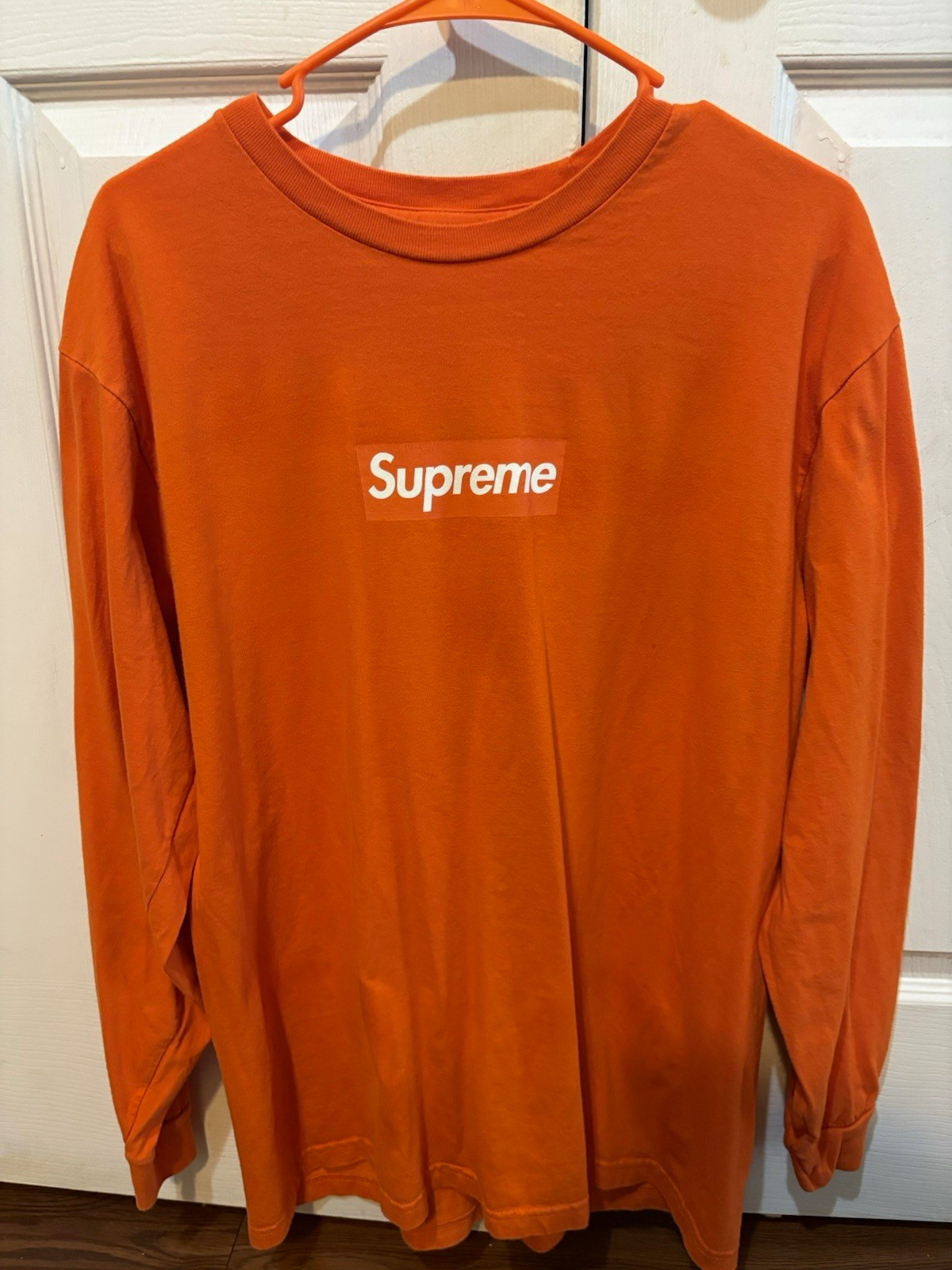 Supreme Orange Box Logo Tee Size L Vintage