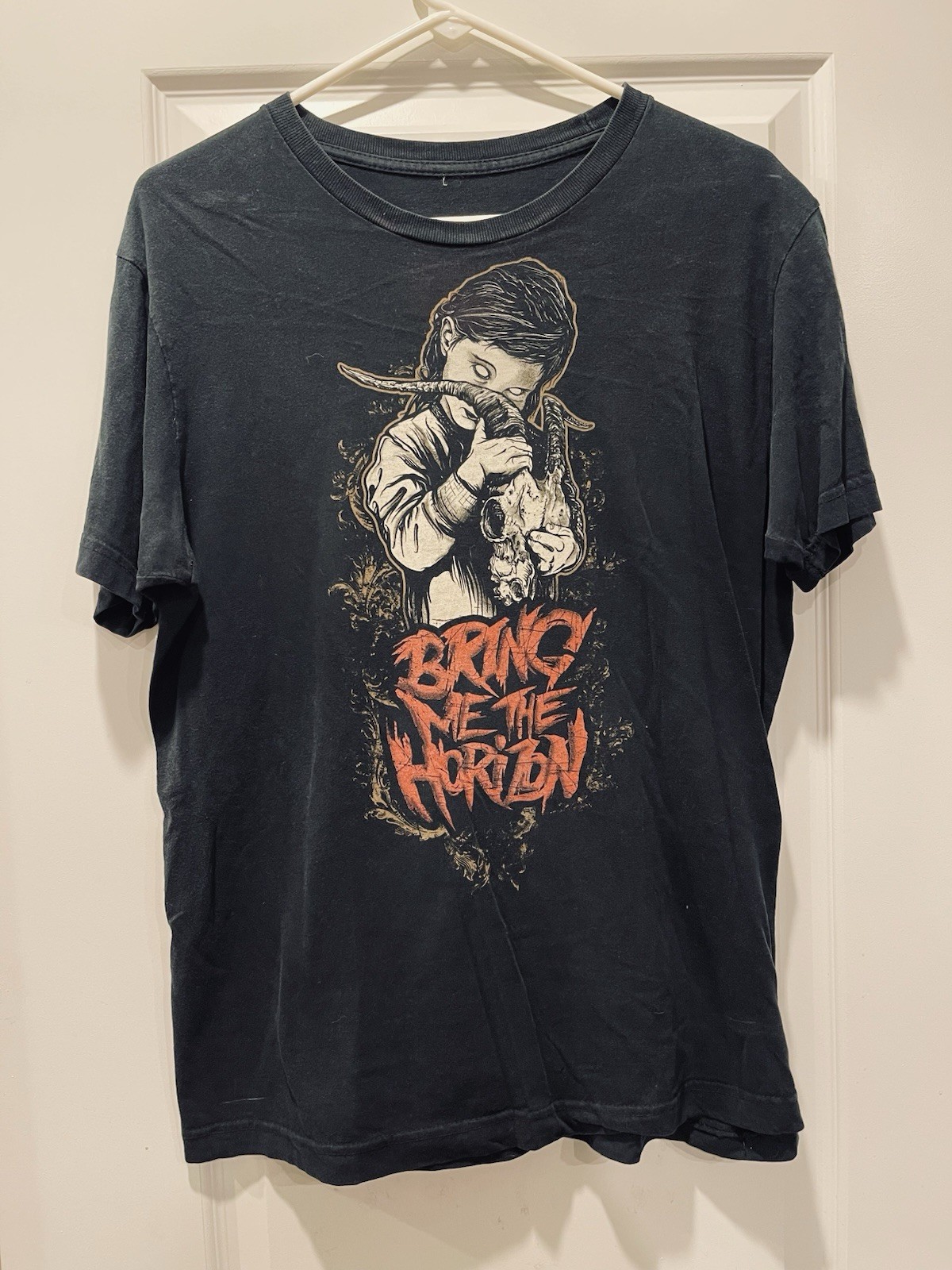 OG 2007 Bring Me The Horizon Goat Girl Shirt Size L Count Your Blessings Vintage