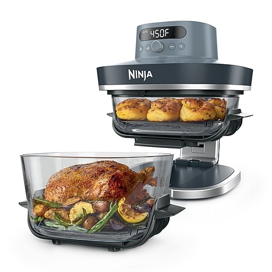 Ninja Crispi Pro 6QT Glass Air Fryer 1800W 6-in-1 Cyberspace or Ash Gray