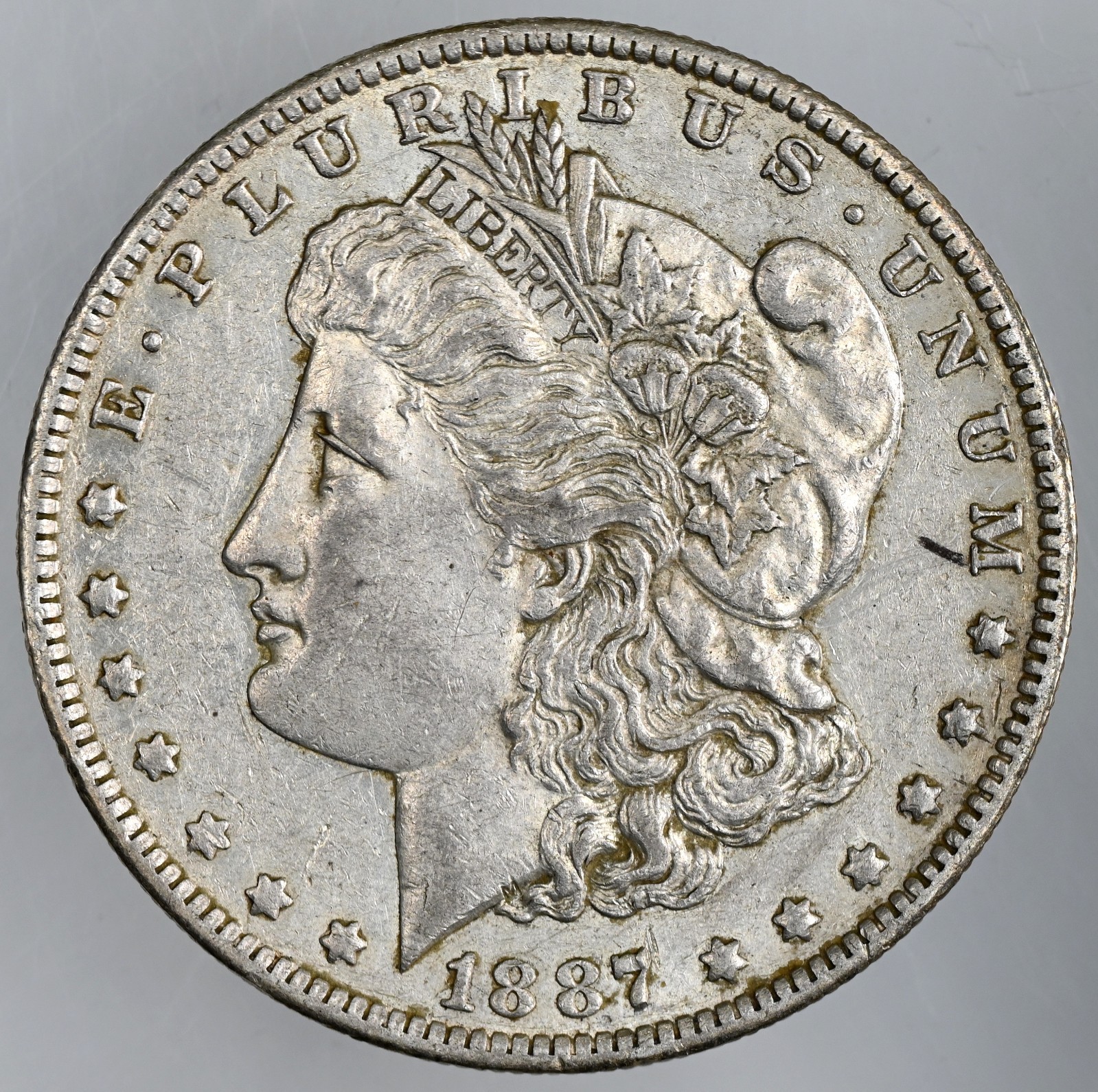 1887-O  $1 MORGAN SILVER DOLLAR  XF+ DETAILS 