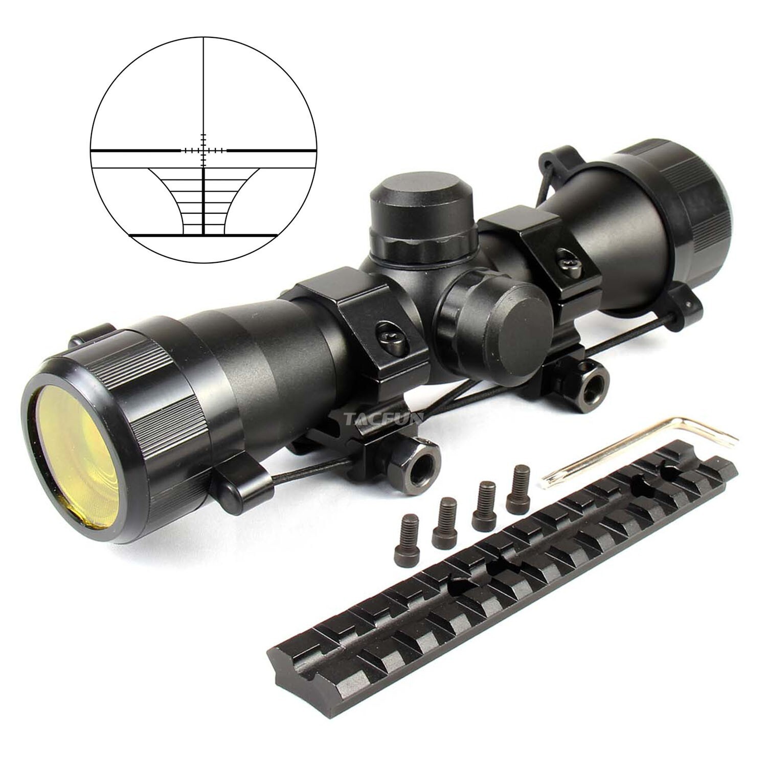 Compact 4x32 Scope + Rings + Picatinny Mount For Mossberg 500 590 835
