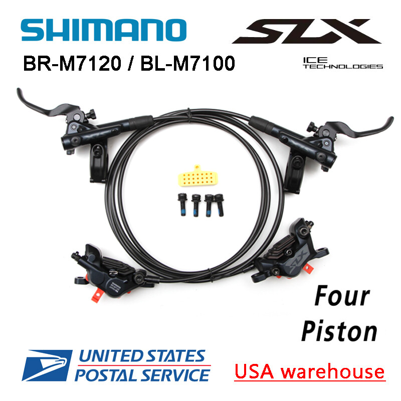 SHIMANO SLX BR-M7120 BL-M7100 Bike 4-Piston Hydraulic Disc Brake Front/Rear/ Set