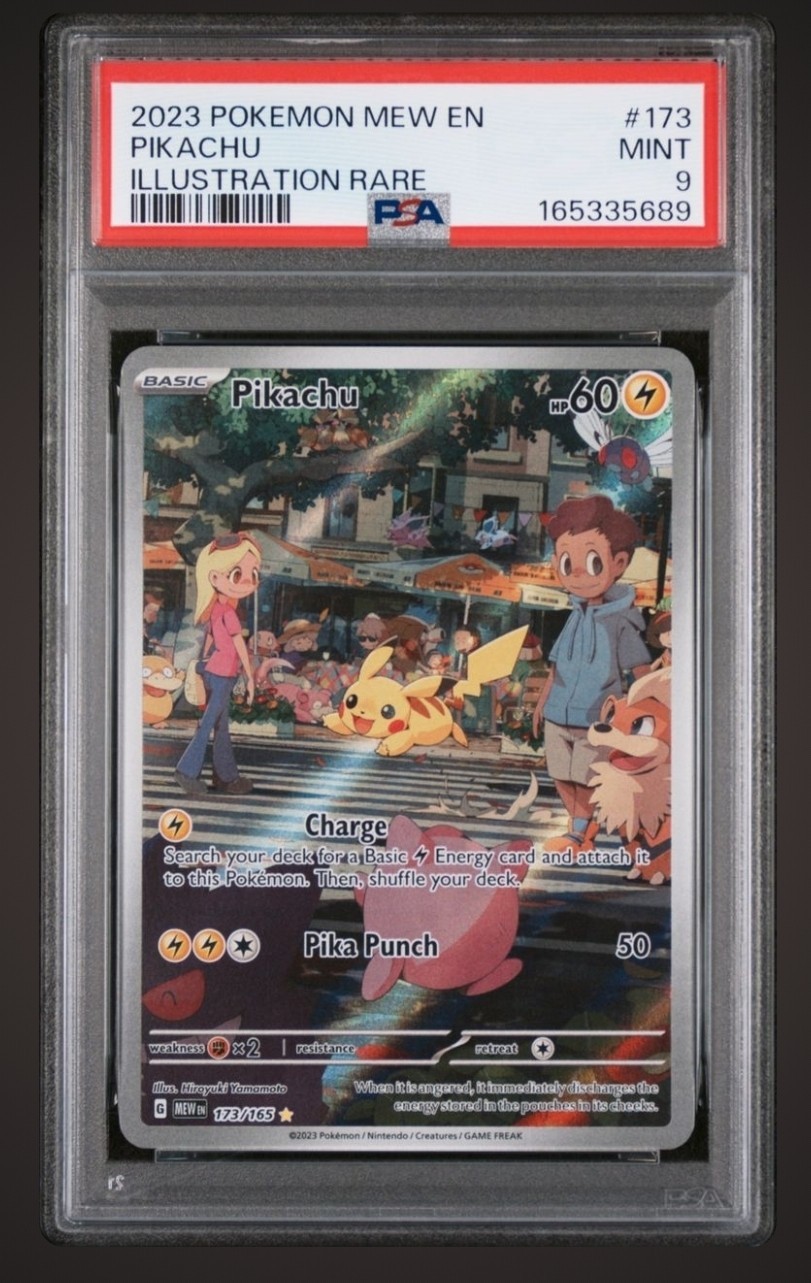 Pokemon Pikachu 173/165 Sv: Scarlet & Violet 151 Illustration Rare Holo PSA 9