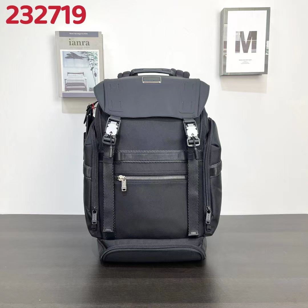 TUMI ALPHA BRAVO Expedition Flap Backpack Black Nylon Large Carry 0232719D TUMI ALPHA BRAVO Expedition Flap Backpack Black Nylon Large Carry 0232719D