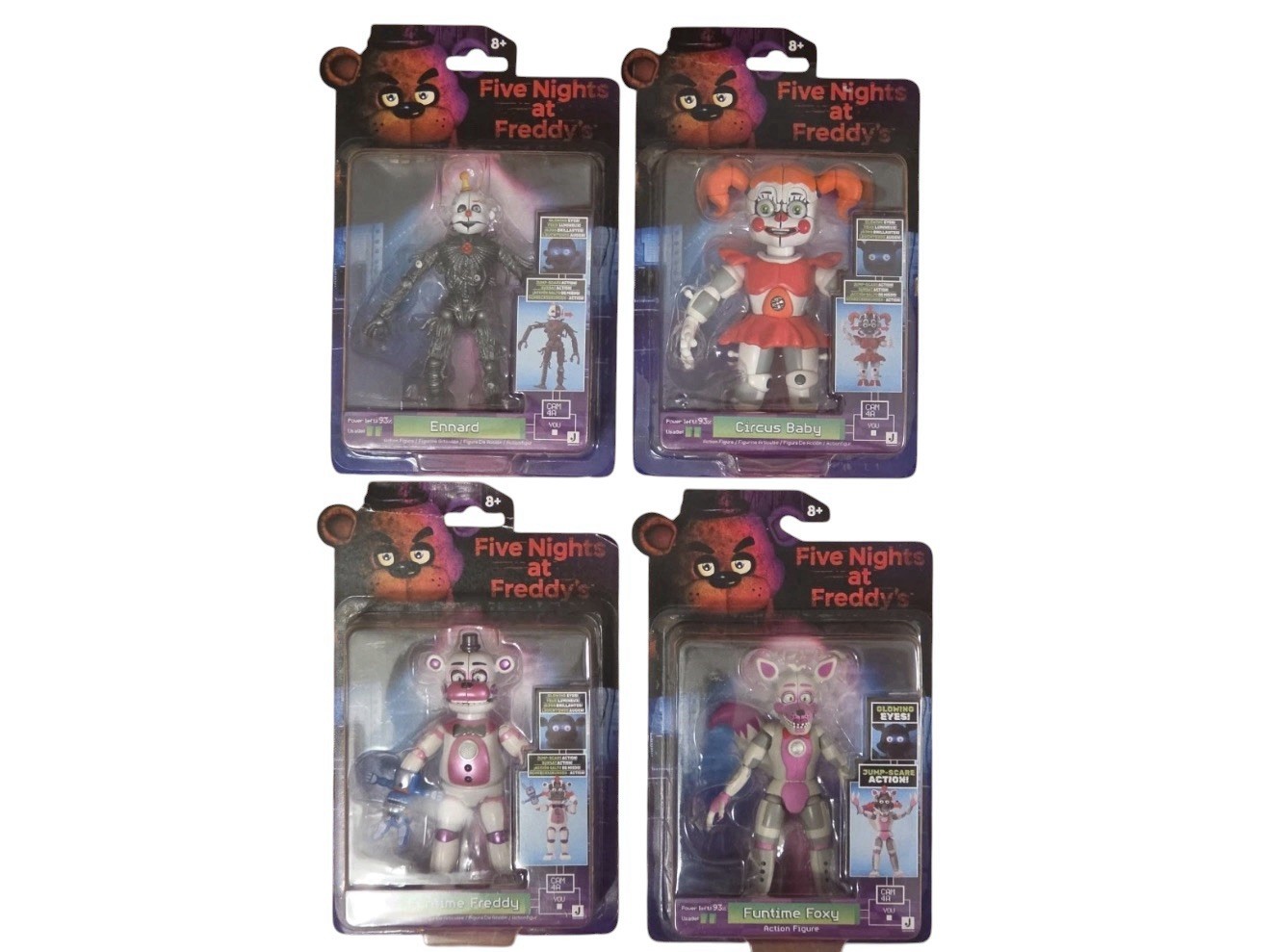 Five Nights at Freddy\'s Jazwares FNAF World of Sister Location Set of 4 (New) Five Nights at Freddy\'s Jazwares FNAF World of Sister Location Set of 4 (New)