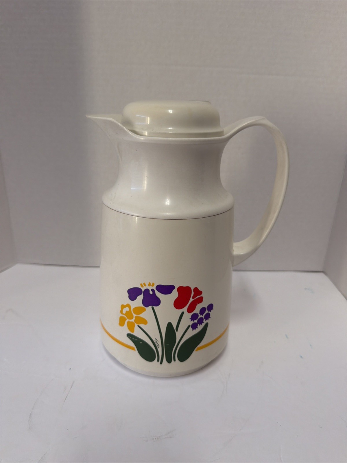 Vintage Thermos Carafe Made In West Germany 1985 Pitcher 490 Floral Pattern Vintage Thermos Carafe Made In West Germany 1985 Pitcher 490 Floral Pattern