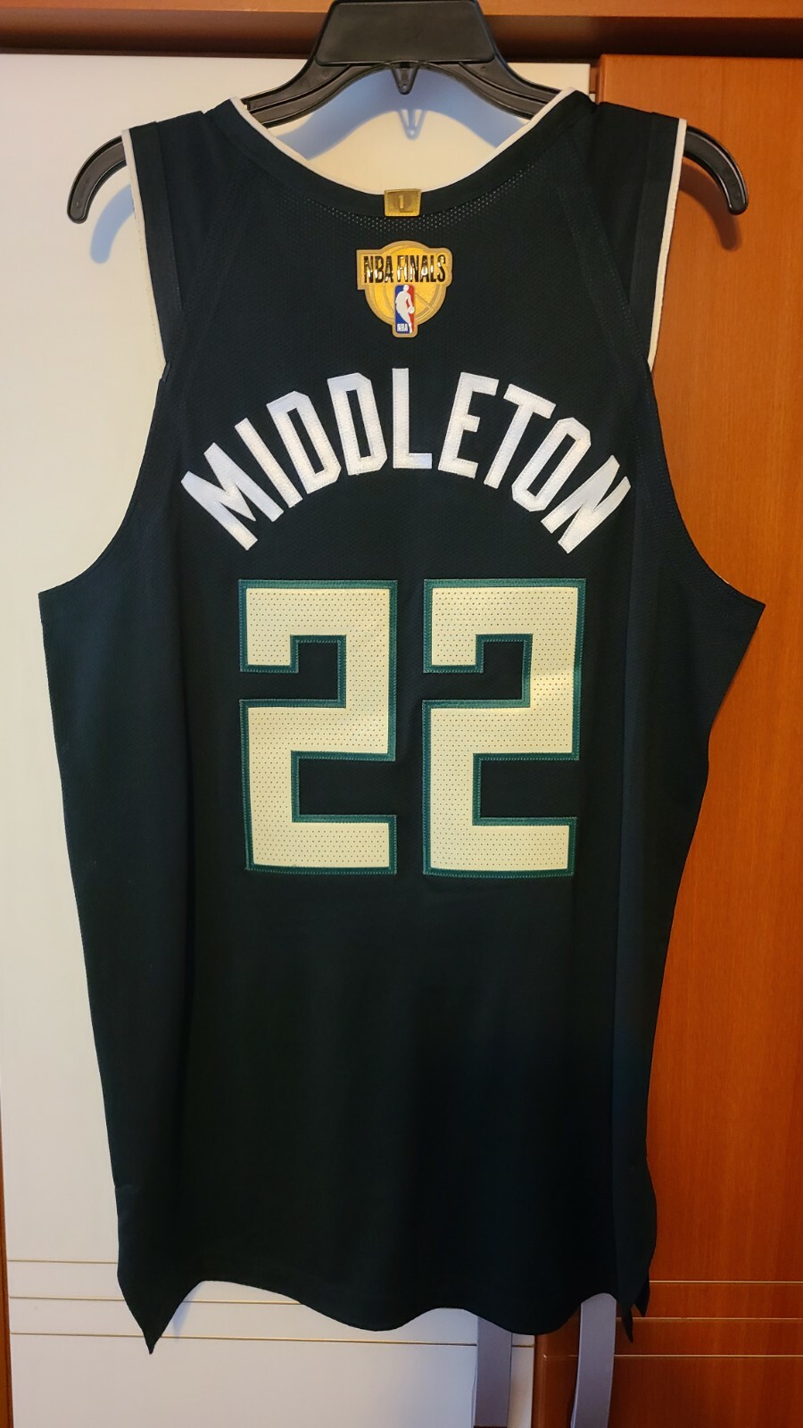 Khris Middleton 2021 NBA Finals Milwaukee Bucks Authentic Jersey Size 48+2