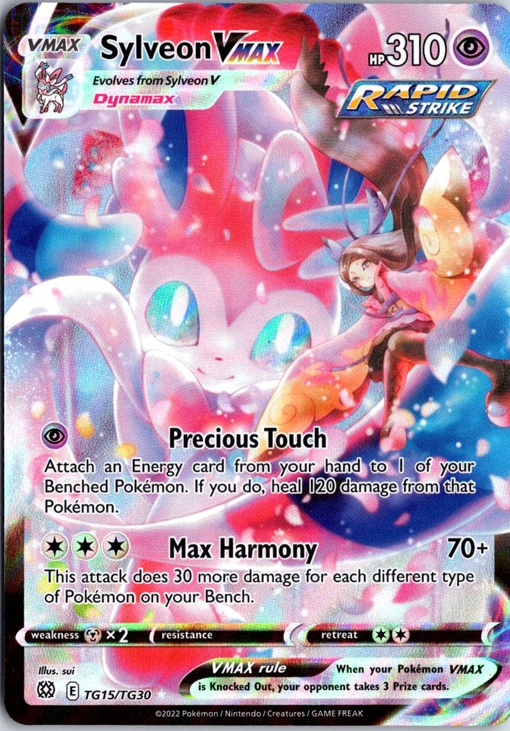 SWSH09: Brilliant Stars Trainer Gallery #TG15/TG30 Sylveon VMAX