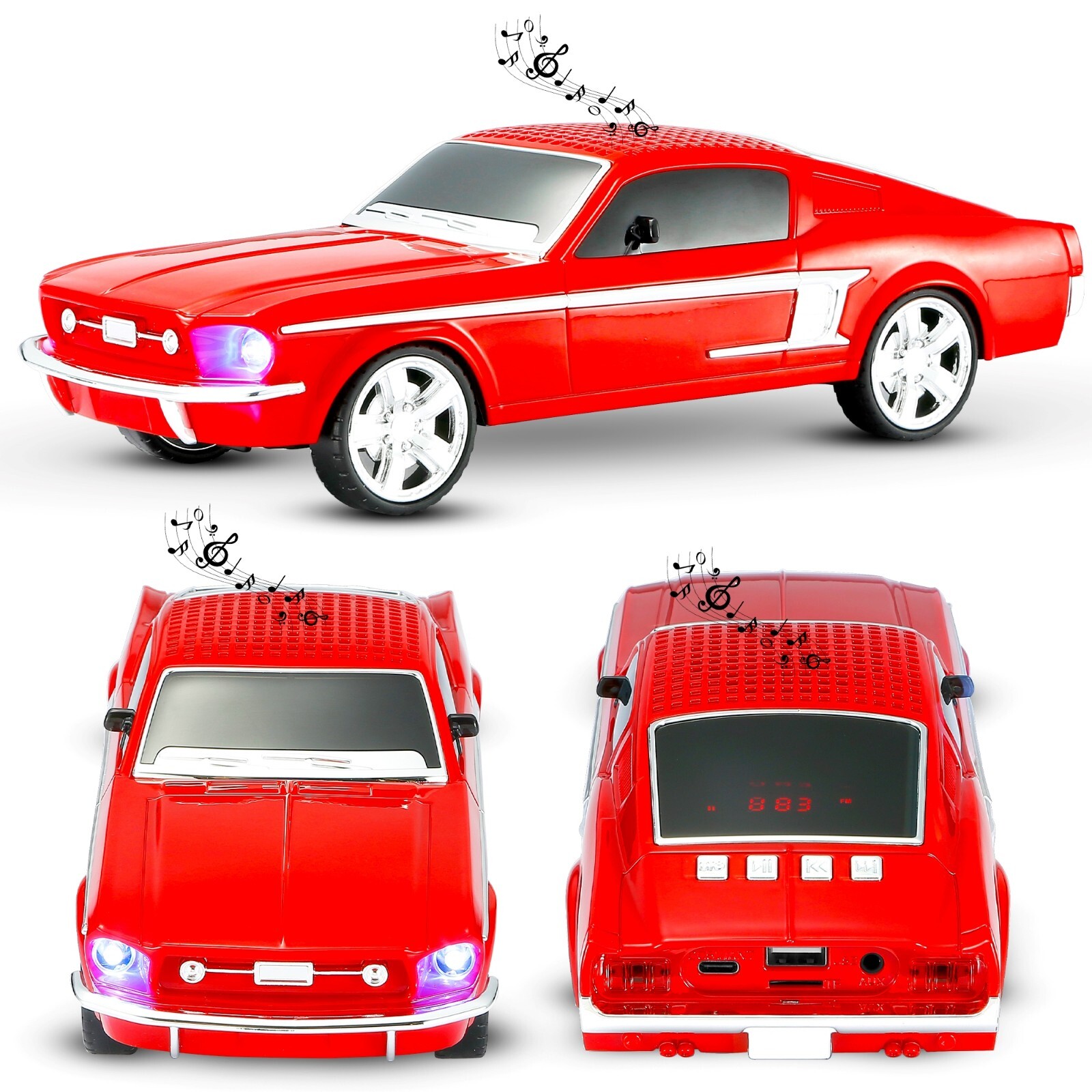 Fuzix WS-1967 Car Bluetooth Portable Speaker with LED AUX USB FM Rechargeable Fuzix WS-1967 Car Bluetooth Portable Speaker with LED AUX USB FM Rechargeable