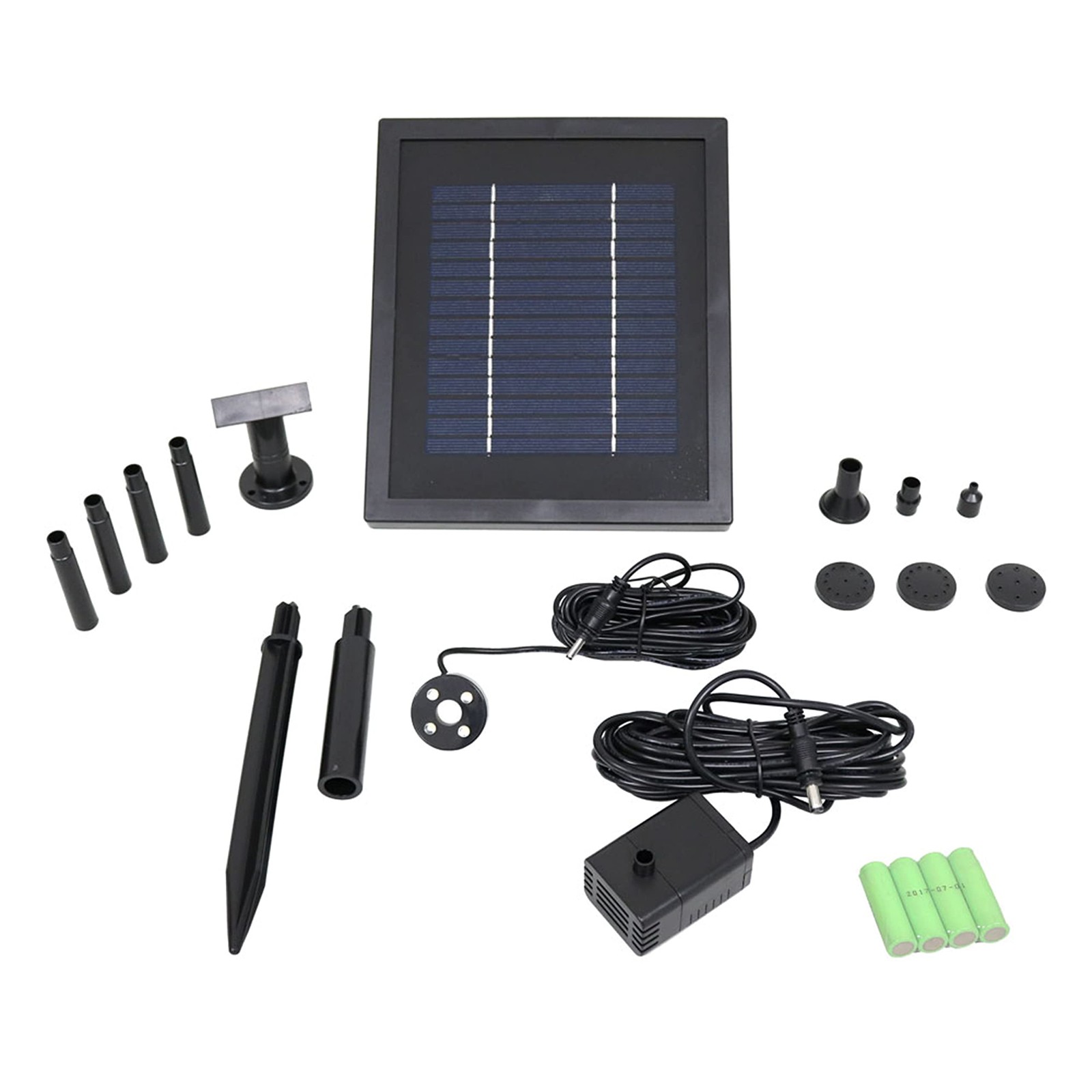 SUNNYDAZE DECOR SOLAR PUMP PANEL KIT WITH BATTERY PACK AND LIGHT - AMP-P022C