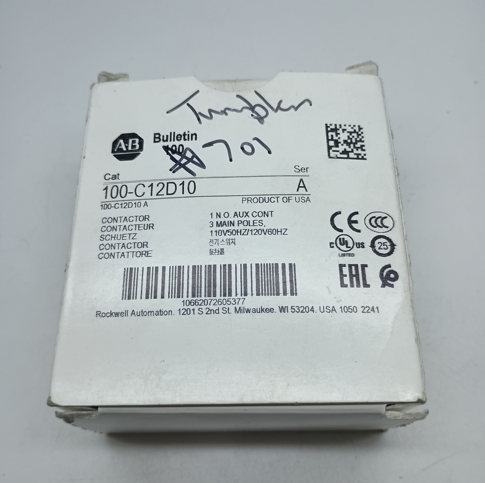 #M) Allen-Bradley 100-C12D10 AB 100C12D10 - Contactor New