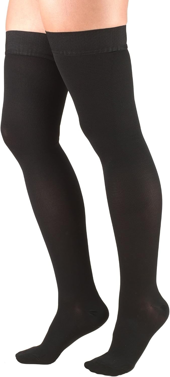 Truform 8848 Thigh High Compression Stockings 30-40 mmHg closed Toe Black Small Truform 8848 Thigh High Compression Stockings 30-40 mmHg closed Toe Black Small