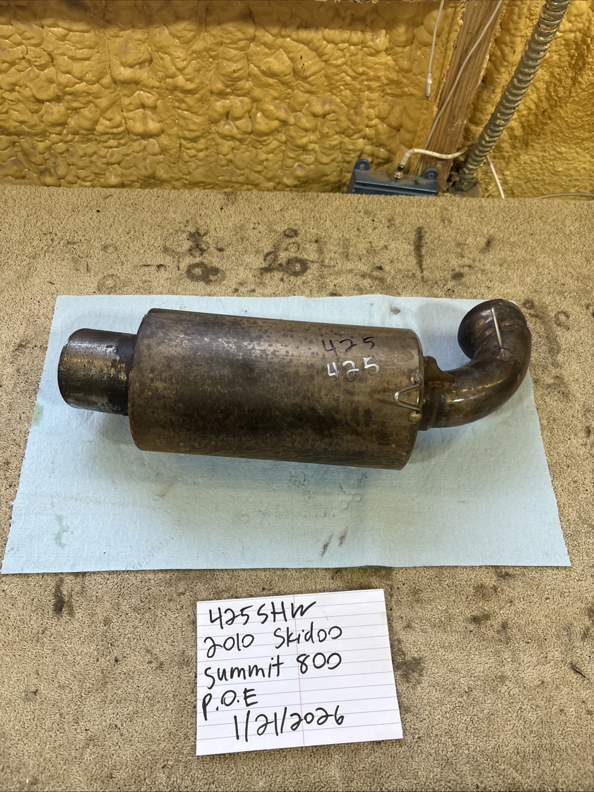 2010 skidoo summit 800 exhaust muffler silencer 425