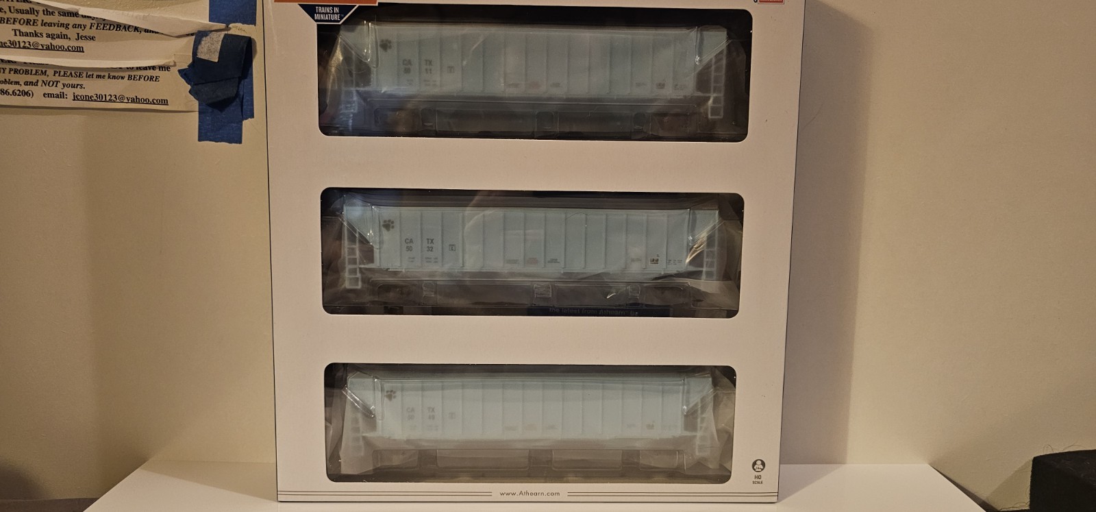 Athearn #18780  HO scale “General American Marks Comp” PS 4740 hopper  (3 pack)